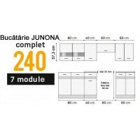 Bucatarie JUNONA LINE A decor BI/BIP/SZW/INC